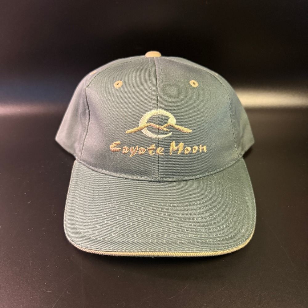 Coyote Moon Town Talk Green Cotton Embroidered Golf Baseball Hat Mens Womens